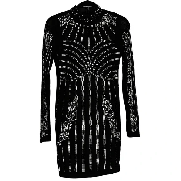 Xtaren | Black Rhinestone Dress Size: Medium - Picture 1 of 5